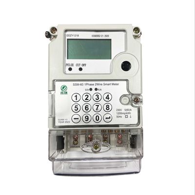 Kalite  White Electricity Electric Token Meter 50HZ Keypad Energy Meter Single Phase  Two Wire Fabrika